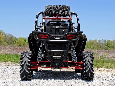 حامل الإطارات الاحتياطية SuperATV Polaris RZR XP Turbo لعام 2016+ Polaris RZR XP Turbo/XP 4 Turbo، سهل التركيب بمسامير، مطلي بالمسحوق، أسود متجعد، انظر الملاءمة، صنع في الولايات المتحدة الأمريكية in Kuwait