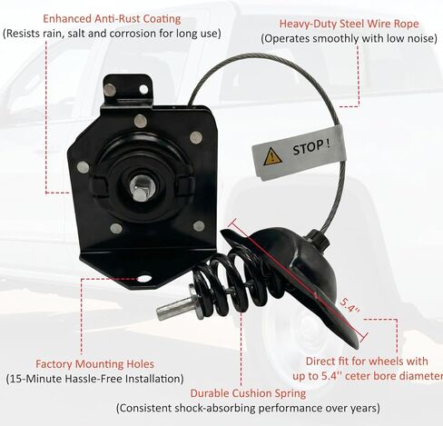 حامل ونش رفع الإطارات الاحتياطية ylann 924-510 متوافق مع 1999-2018 Chevy Silverado/GMC Sierra 1500/2500/3500، 5/6 العروة فقط، يستبدل 924510 20870067 15703311 15866164 in Kuwait