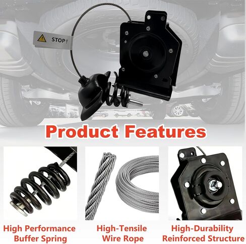 حامل ونش رفع الإطارات الاحتياطية ylann 924-510 متوافق مع 1999-2018 Chevy Silverado/GMC Sierra 1500/2500/3500، 5/6 العروة فقط، يستبدل 924510 20870067 15703311 15866164 in Kuwait