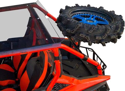 SuperATV Heavy Duty Spare Tire Carrier for 2020+ Honda Talon 1000X-4, Secures to Rear Frame of Vehicle, 1-1/2" Steel Tubing, Tires up to 70 LBS, No Drilling or Welding, See Fitment, USA Made in Kuwait