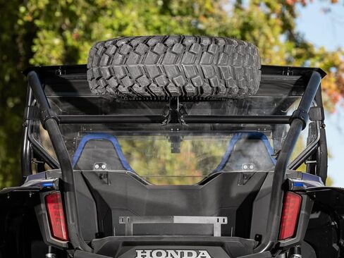 SuperATV Heavy Duty Spare Tire Carrier for 2020+ Honda Talon 1000X-4, Secures to Rear Frame of Vehicle, 1-1/2" Steel Tubing, Tires up to 70 LBS, No Drilling or Welding, See Fitment, USA Made in Kuwait
