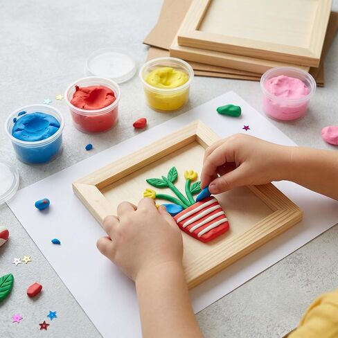 24pcs Unfinished Wood Canvas Panels for Painting 6''x 6''Unfinished Wood Canvas Panels for Crafts Woods Panel Boards DIY Drawing Pouring Art Projects with Oils, Acrylics in Kuwait