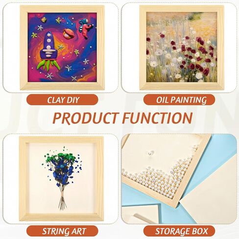 12 Pack Unfinished Wood Panels 8 x 8 Inch, Wooden Canvas Panels, Unfinished Wood Canvas Wooden Panel Boards for Watercolor, Arts and DIY Crafts, Easel Display, Use with Oils, Acrylics in Kuwait