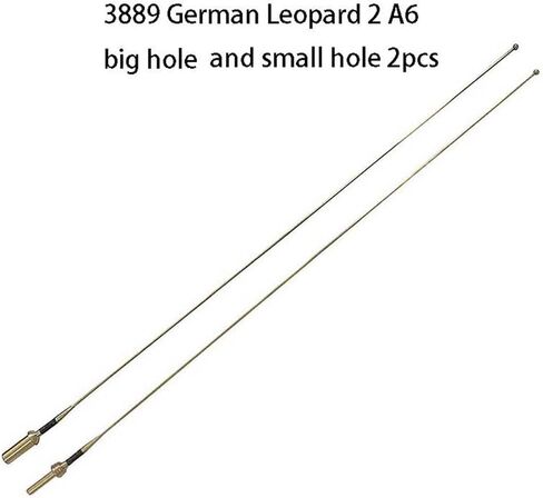 Metal Realistic Antenna Accessories 22.2CM Big&Small Hole 2pcs for Henglong 1/16 RC Tank 3889 German Leopard 2A6 in Kuwait