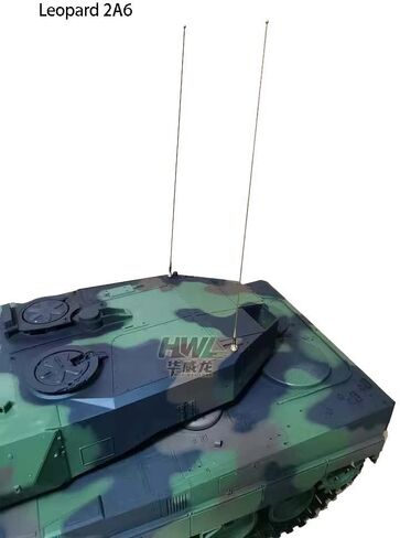 Metal Realistic Antenna Accessories 22.2CM Big&Small Hole 2pcs for Henglong 1/16 RC Tank 3889 German Leopard 2A6 in Kuwait