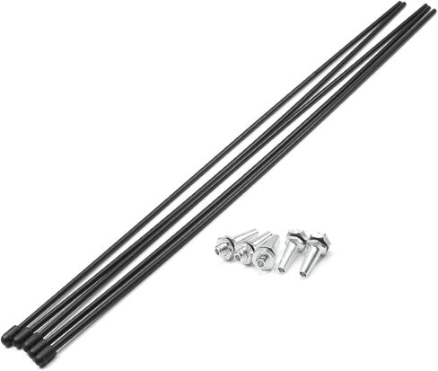 5Pcs RC Antenna Tube Black 320mm RC Antenna Tube with Silver Mount and Cap for RC Cars FPV Drone Receiver Antenna Frsky XM+ X4R X4RSB in Kuwait
