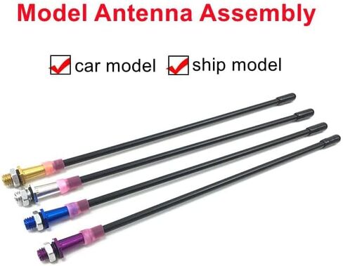 5Pcs RC Antenna Tube Black 320mm RC Antenna Tube with Silver Mount and Cap for RC Cars FPV Drone Receiver Antenna Frsky XM+ X4R X4RSB in Kuwait