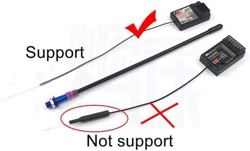 5Pcs RC Antenna Tube Black 320mm RC Antenna Tube with Silver Mount and Cap for RC Cars FPV Drone Receiver Antenna Frsky XM+ X4R X4RSB in Kuwait