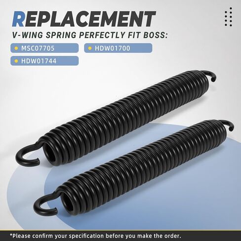 قطعتان 17-7/8 بوصة زنبركية لرحلة محراث الثلج مع مسمار ذو عين وجوز، مناسبة لشفرة Boss Snowplows RT3 V-Plough - استبدال Boss MSC07705 HDW01744 HDW01700 in Kuwait