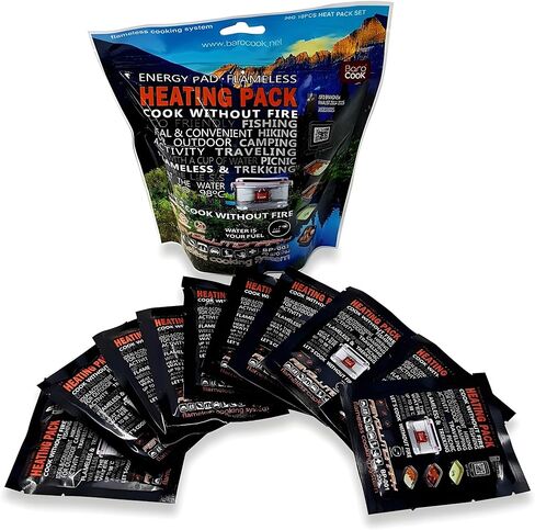 Flameless Heating Packs (10 Pack) – Water Activated Food Warmer, Portable Food Warmer for Camping, Hiking, Travel & Emergency – Model BP-001 (20g), Model BP-003 (80g) in Kuwait