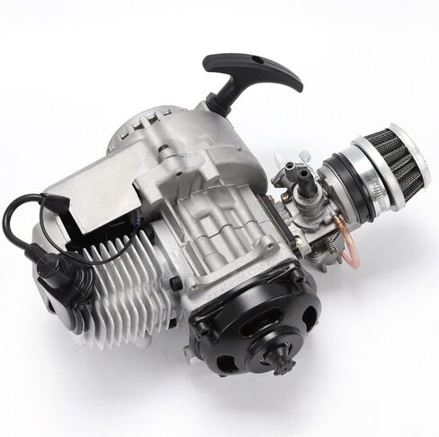 محرك محرك ثنائي الأشواط 49CC 50CC للدراجة الترابية الصغيرة ATV رباعية الدراجات النارية الصغيرة ودراجة الجيب 49CC ثنائي الأشواط محرك بنزين 50cc محرك الدراجة الترابية، 40 ميل في الساعة (49CC 2-Stroke 1) in Kuwait