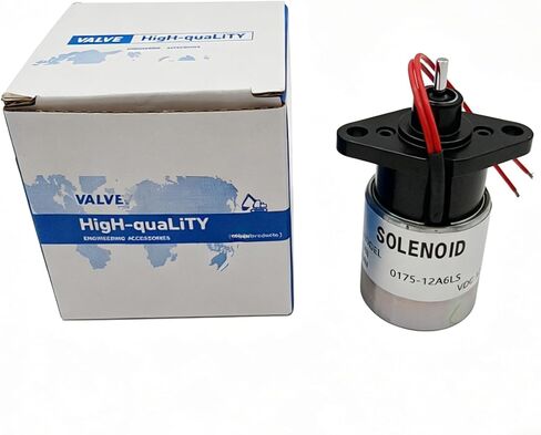 12V Stop Solenoid Actuator 0175-12A6LS SA-4828-12 017512A6LS SA482812 Fikowjs Compatible with Kubota V3300 Engine in Kuwait