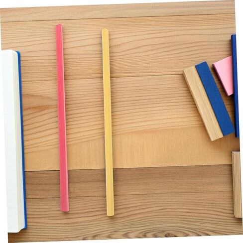 Angoily 40pcs A4 Plastic Binding Bars with 1.2cm Solid Spine Clips, Multi-Color Bookbinding Strips for Office Document Report Covers, School and Study Binding Supplies in Kuwait