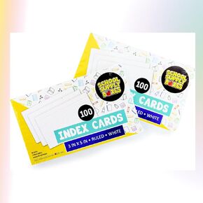 School Supply Boxes | 3x5 White Index Cards (100 ct.) | 100 Pack | Lined in Front, Blank in Back in Kuwait