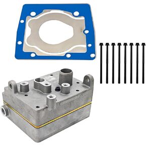 2121411 رأس أسطوانة ضاغط فرامل الهواء متوافق مع Paccar MX13 MX11 رأس أسطوانة ضاغط الهواء بمكبس واحد # 2139800 2121412 9122180010 9122180000 9122180020 in Kuwait