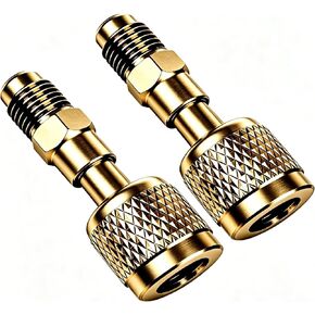 محول مبرد نحاسي R32 R454B A2L (مجموعة إصلاح إضافية)، 1/4 بوصة LH أنثى إلى 1/4 بوصة ذكر، تركيب توصيل سريع بخيط عكسي لأنظمة الانقسام الصغيرة ومكيفات الهواء in Kuwait