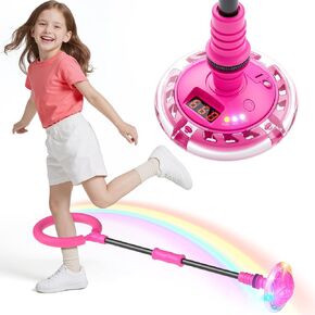 HopeRock Skip Ball Toy for Girls Ages 6-10,Girl Birthday Gifts,3 Fun Modes,Flashing Light-Up Wheel,LED Digital Counter,Replaceable Battery,Girl Birthday Gifts for Age 6-10+ (Blue) in Kuwait