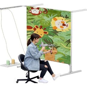 54 inch Rug Tufting Frame Kit, Aluminum Metal Frame,Primary Tufting Cloth, Adjustable Rug Tufting Frame for for Machine Embroidery, Sewing, Tapestry Making and Tufting Beginners in Kuwait