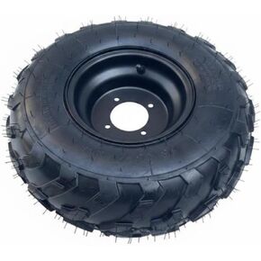 Qianly 16x8-7 Go Go-Carts Wheel Tire 16x8-7 Tire Wheel Heavy Duty for Beach, Four-hole Black Wheel Hub And Tire Assembly 8.8 Inch in Saudi Arabia