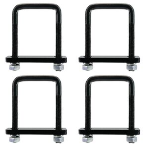 4 Pack Square U-Bolt for Trailer- Fits 3.0 Inch Wide Leaf Springs, Galvanized Steel Clamp Set, Secure Fit for Truck, Boat and Trailers, Black in Saudi Arabia