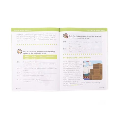 مجموعة صندوق Lifepac الجديدة للصف الثاني AOP المكونة من 4 موضوعات (الرياضيات واللغة والعلوم والتاريخ / الجغرافيا، ألفا أوميغا، الصف الثاني، منهج التعليم المنزلي، New Life Pac [غلاف ورقي] in Kuwait
