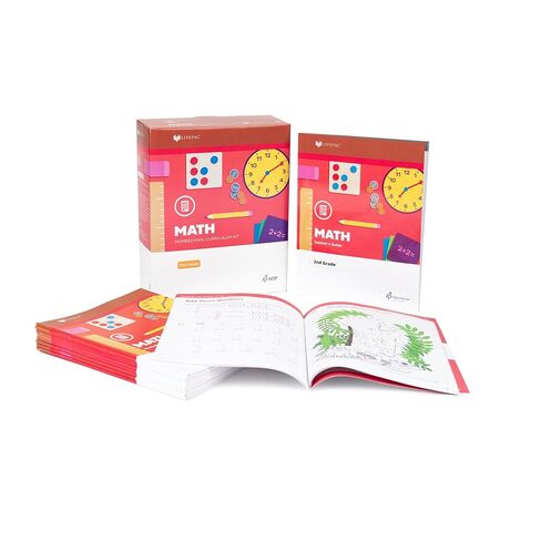 مجموعة صندوق Lifepac الجديدة للصف الثاني AOP المكونة من 4 موضوعات (الرياضيات واللغة والعلوم والتاريخ / الجغرافيا، ألفا أوميغا، الصف الثاني، منهج التعليم المنزلي، New Life Pac [غلاف ورقي] in Kuwait