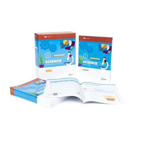 مجموعة صندوق Lifepac الجديدة للصف الثاني AOP المكونة من 4 موضوعات (الرياضيات واللغة والعلوم والتاريخ / الجغرافيا، ألفا أوميغا، الصف الثاني، منهج التعليم المنزلي، New Life Pac [غلاف ورقي] in Kuwait