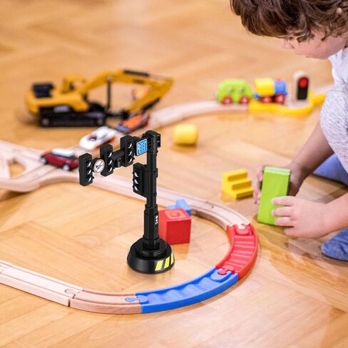 VANZACK Realistic Traffic Light Toy with Sound and Led Lights Automatic Signal Lamp for Kids Educational Role Play and Classroom Traffic Decor in Kuwait