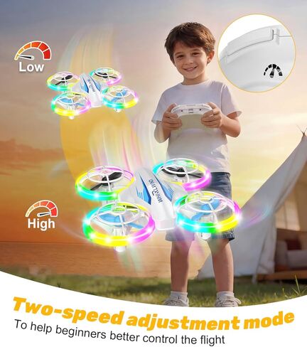 Mini Drone for Kids & Beginners- Kids Drone Mini Flying Toy with 360° Flips, LED Lights, 3 Batteries, 27 Mins Flight Time, One Key Takeoff Indoor Drones Mini RC Drones Gift for Boys and Girls in Kuwait