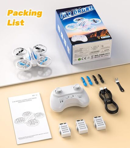 Mini Drone for Kids & Beginners- Kids Drone Mini Flying Toy with 360° Flips, LED Lights, 3 Batteries, 27 Mins Flight Time, One Key Takeoff Indoor Drones Mini RC Drones Gift for Boys and Girls in Kuwait