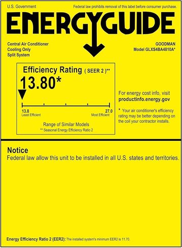 مكثف جودمان 4 طن 14.3 SEER2 Classic Series R-32 AC GLXS4BA4810 in Kuwait