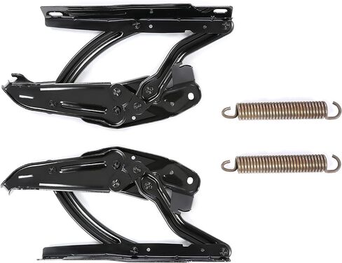 HECASA 4 قطع مفصلات غطاء محرك السيارة والينابيع عدة متوافقة مع 1965-1969 Camaro Firebird Chevelle Malibu El Camino Nova Impala Caprice جانب السائق وجانب الركاب الكهربائي الصلب الأسود in Kuwait