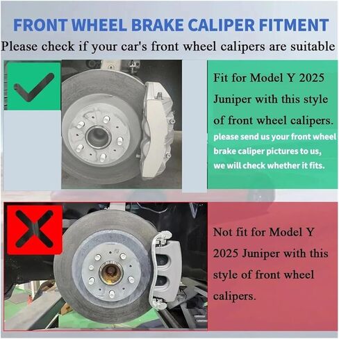 أغطية فرجار الفرامل، متوافقة مع ملحقات Tesla Model Y Juniper 2025 2026 مع مجموعة من 4 ملصقات (لا تناسب RWD المصنوعة في برلين، والبعض الآخر مناسب) (أخضر) in Kuwait
