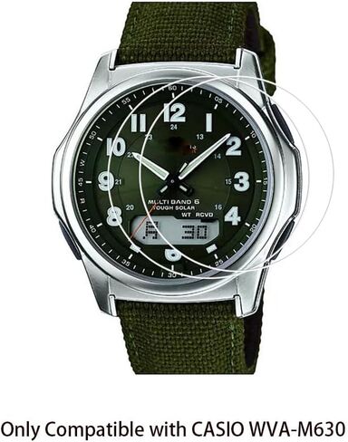 واقي شاشة Walieoka متوافق مع CASIO WVA-M630، طبقة واقية من الزجاج المقوى بقوة 9H، شفاف كريستالي مقاوم للخدش [عبوة من 3 قطع] in Kuwait