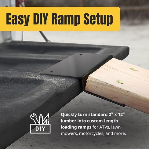 مجموعة MaxxHaul 51200 Steel Ramp Top Kit - قم بإنشاء المنحدرات الخاصة بك بسرعة باستخدام ألواح مقاس 2 × 12 بوصة لتحميل دراجة نارية ATV ومعدات العشب بأمان داخل وخارج سيارتك in Kuwait