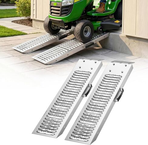 VEVOR Trailer Ramps, 2PCS 39 x 9 in, Heavy-Duty Steel ATV Ramp Set with Anti-Slip Plates, 1200LBS Combined Capacity Loading Ramps for Motorcycles, Lawn Mowers, Farm Tractors, Carts in Kuwait
