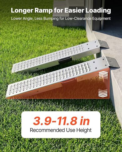VEVOR Trailer Ramps, 2PCS 39 x 9 in, Heavy-Duty Steel ATV Ramp Set with Anti-Slip Plates, 1200LBS Combined Capacity Loading Ramps for Motorcycles, Lawn Mowers, Farm Tractors, Carts in Kuwait