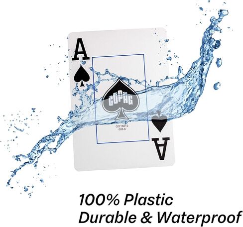 Copag Elite 100% Plastic Playing Cards - Bridge Size (Narrow) Jumbo Index Value 12 Pack in Kuwait