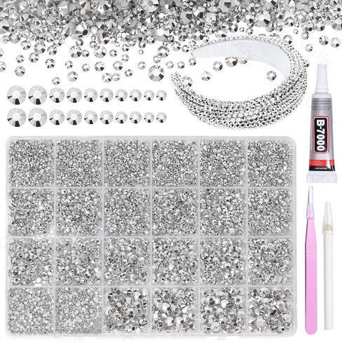21000Pcs Black Rhinestones for Bedazzling Kit, Mix Sizes Jelly Bedazzling Resin Gems, Black Gems Bedazzling for Crafting, Flatback Resin Rhinestones for Craft DIY Face Makeup in Saudi Arabia