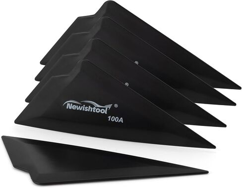 NEWISHTOOL 5 عبوات من أدوات تظليل النوافذ، ممسحة مثلثة، أداة زاوية سوداء صلابة 100 أمبير مع حواف متعددة لـ PPF، تغليف السيارة، تطبيق الفيلم in Kuwait