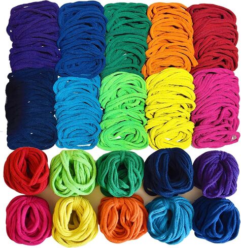 Tatahu Cotton Potholder Weaving Loops - 300pcs Rainbow Knitting Refill Loops in 10 Colors, 7" Traditional Size, Make 8 Potholders(Not Include Loom) in Saudi Arabia