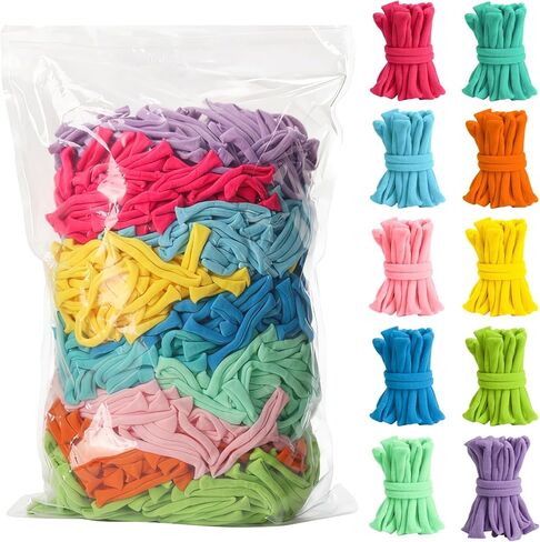CXIIPOL 1000 Pcs 7 inch Colorful Loom Loops Potholder, 10 Colors Weaving Loom Refill Loops, Flexible DIY Kit Colorful Weaving Crafts for DIY Projects in Kuwait