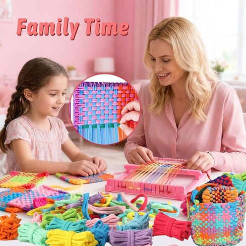 CXIIPOL 1000 Pcs 7 inch Colorful Loom Loops Potholder, 10 Colors Weaving Loom Refill Loops, Flexible DIY Kit Colorful Weaving Crafts for DIY Projects in Kuwait