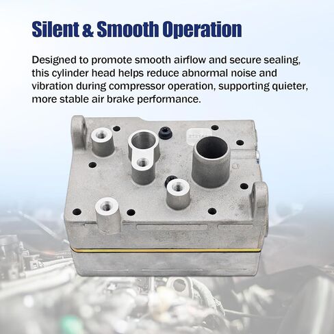 2121411 Air Brake Compressor Cylinder Head Compatible with Paccar MX13 MX11 Single Piston Air Compressor Cylinder Head Replace# 2139800 2121412 9122180010 9122180000 9122180020 in Kuwait