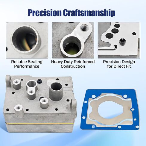 2121411 Air Brake Compressor Cylinder Head Compatible with Paccar MX13 MX11 Single Piston Air Compressor Cylinder Head Replace# 2139800 2121412 9122180010 9122180000 9122180020 in Kuwait