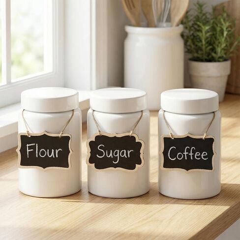OIIKI 10pcs Mini Hanging Blackboard Decanter Tags, 2 Styles Wooden Double-Sided Chalkboard Signs Tags, Small Erasable Message Boards Labels for Decanter Party Wedding Wine Bottle- Black in Kuwait