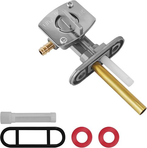 Fuel Petcock Shutoff Valve Kit for Yamaha, Fuel Gas Tank Shut-Off Switch Petcock Valve Assembly with Gasket & Filter Tube Fits for YFM YFZ LTZ DRZ Raptor Grizzly Suzuki Kawasaki Motorcycle ATV in Kuwait