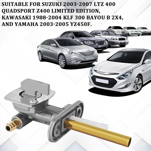 Fuel Petcock Shutoff Valve Kit for Yamaha, Fuel Gas Tank Shut-Off Switch Petcock Valve Assembly with Gasket & Filter Tube Fits for YFM YFZ LTZ DRZ Raptor Grizzly Suzuki Kawasaki Motorcycle ATV in Kuwait