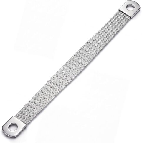Chumia 12 بوصة 4 قياس حزام أرضي سلك تأريض محرك مضفر للسيارات، حزام ربط السيارة، كابل سالب للبطارية، حجم مسمار 1/3 بوصة لمعظم محركات السيارات in Kuwait
