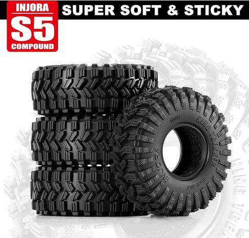 إطارات INJORA 40 * 15 مم 0.7 بوصة King Trekker لـ 1/30 محوري SCX30 (T7024) in Kuwait